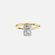 The Solitaire Luna Radiant Lab Diamond Ring 14k Yellow Gold 001