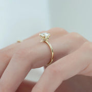 The Solitaire Luna Round Moissanite Ring 18k Yellow Gold 005 Final
