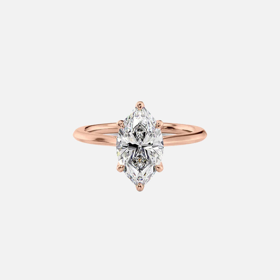  The Solitaire Madison Marquise Lab Diamond Ring 14k Rose Gold 001