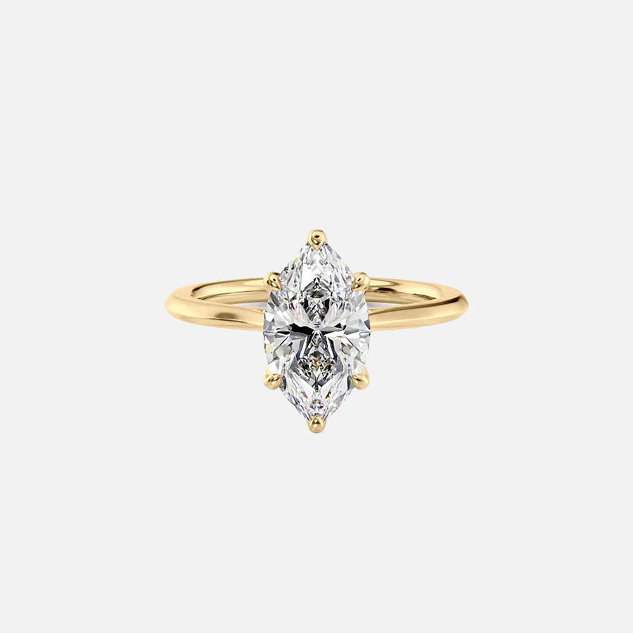 The Solitaire Madison Marquise Lab Diamond Ring 14k Yellow Gold 001