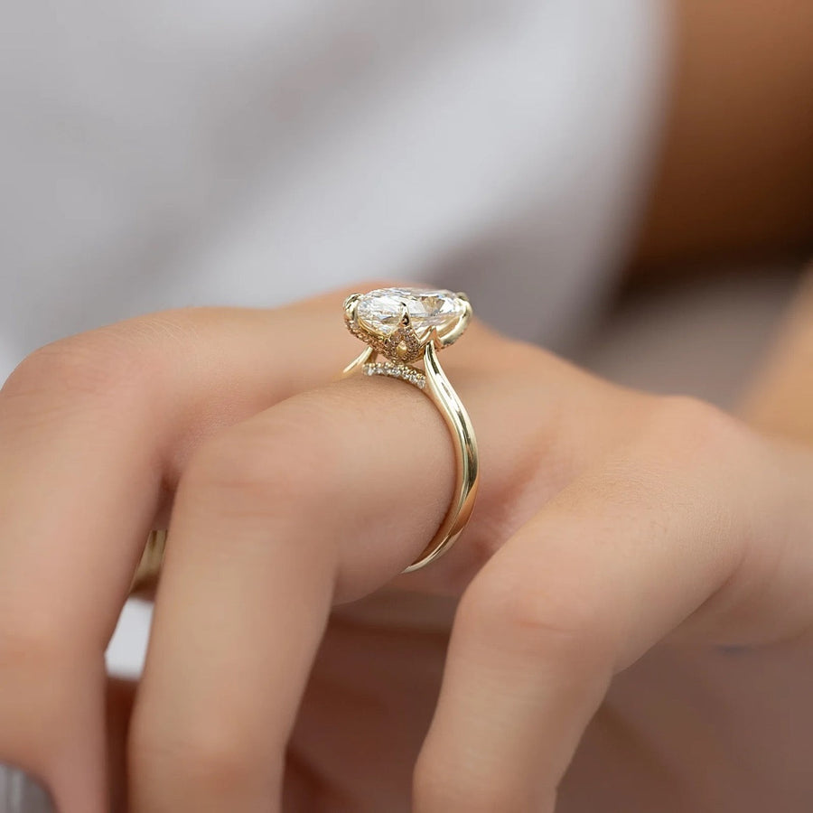  The Solitaire Madison Marquise Lab Diamond Ring 18k Yellow Gold 003