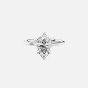  The Solitaire Madison Marquise Moissanite Ring 18k White Gold 001