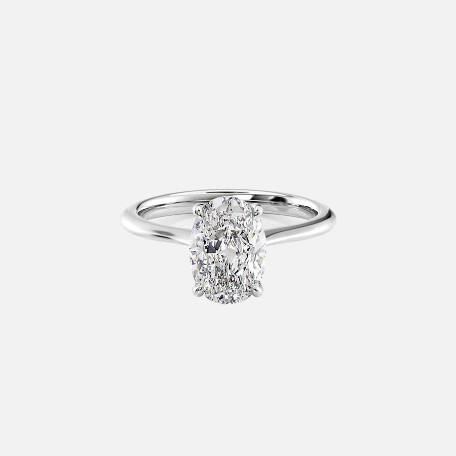  The Solitaire Madison Oval Lab Diamond Ring 14k White Gold 001