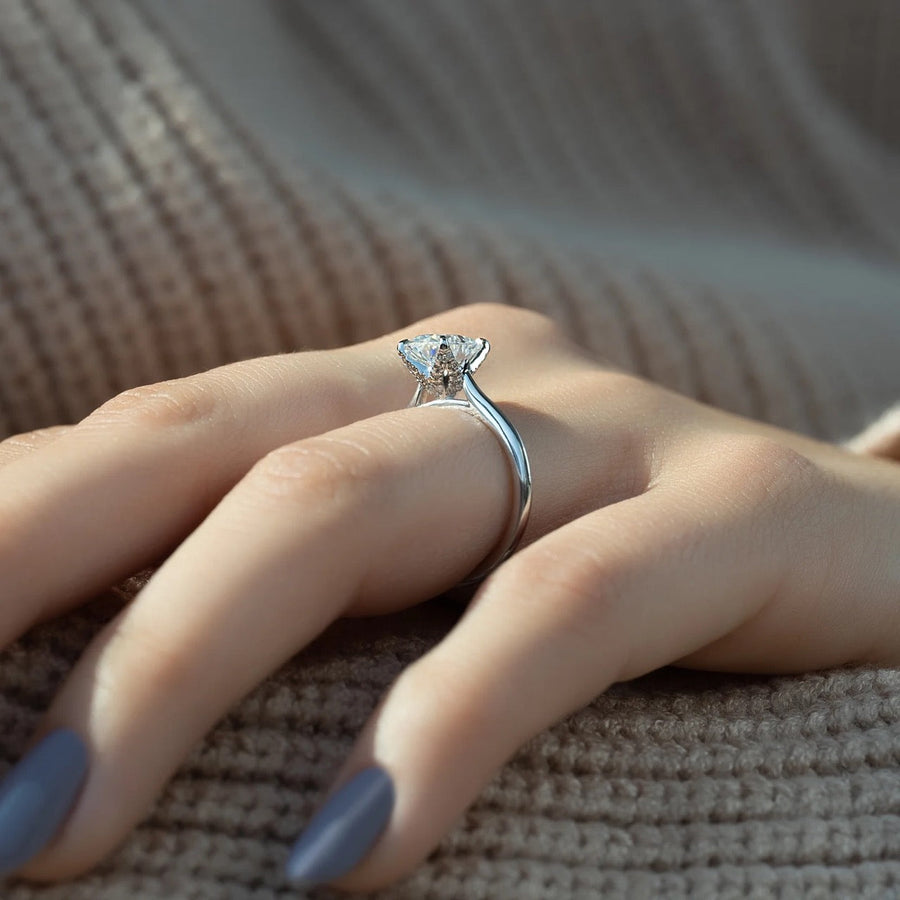  The Solitaire Madison Oval Lab Diamond Ring 14k White Gold 004