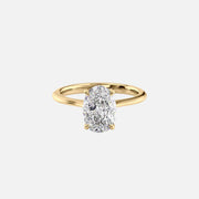 The Solitaire Madison Oval Lab Diamond Ring 14k Yellow Gold 001