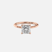  The Solitaire Madison Princess Lab Diamond Ring 14k Rose Gold 001