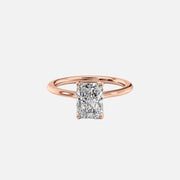  The Solitaire Madison Radiant Moissanite Ring 14k Rose Gold 001