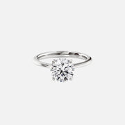  The Solitaire Madison Round Moissanite Ring 14k White Gold 001