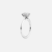  The Solitaire Madison Round Moissanite Ring 14k White Gold 002