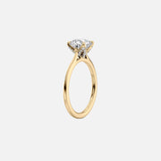  The Solitaire Madison Round Moissanite Ring 18k Yellow Gold 002