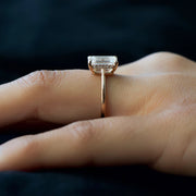  The Solitaire Maia Emerald Lab Diamond Ring 18k Rose Gold 003