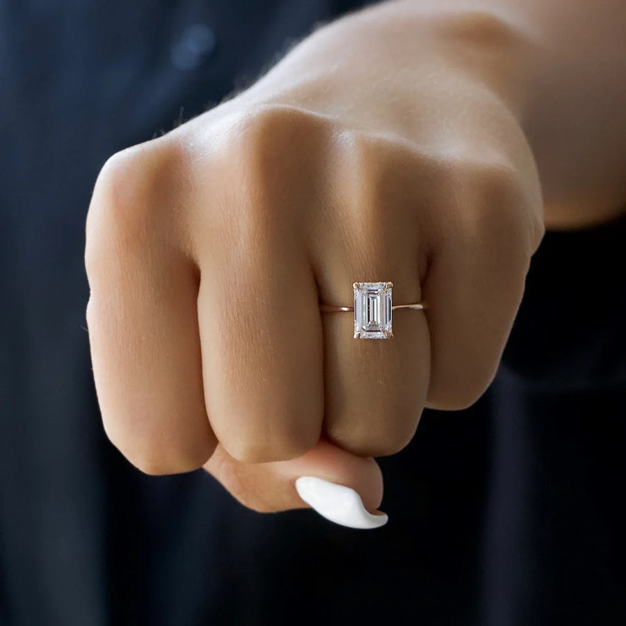  The Solitaire Maia Emerald Lab Diamond Ring 18k Rose Gold 004 Final