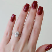  The Solitaire Maia Oval Lab Diamond Ring 14k White Gold 003