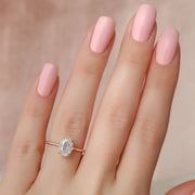  The Solitaire Maia Oval Lab Diamond Ring 18k Rose Gold 003
