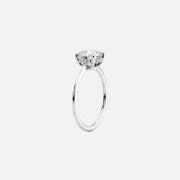  The Solitaire Maia Pear Moissanite Ring 18k White Gold 002