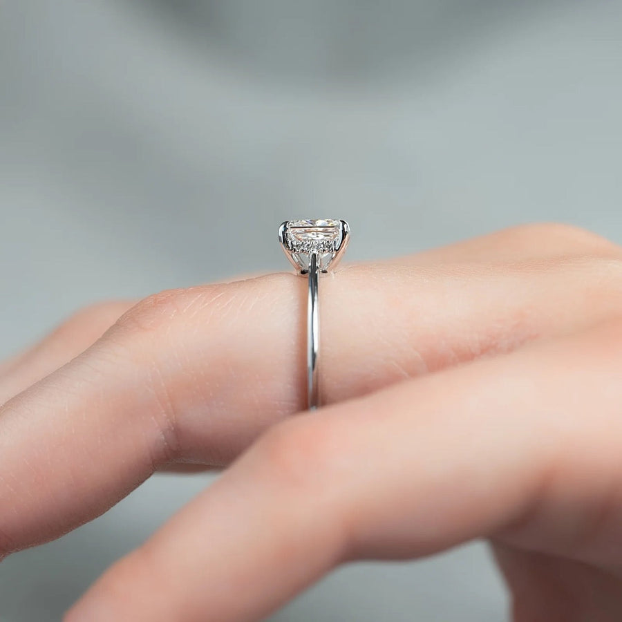  The Solitaire Maia Princess Lab Diamond Ring 18k White Gold 003