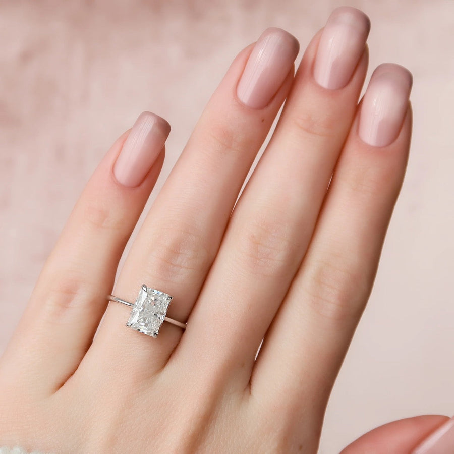  The Solitaire Maia Radiant Lab Diamond Ring 14k White Gold 003