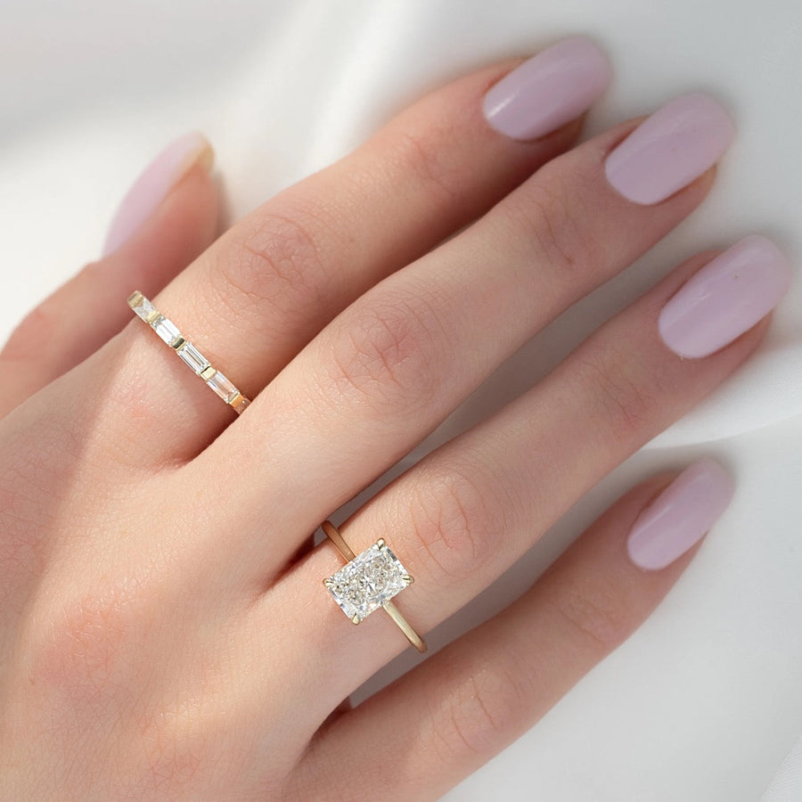  The Solitaire Maia Radiant Lab Diamond Ring 14k Yellow Gold 003