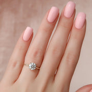  The Solitaire Maia Round Lab Diamond Ring 18k Yellow Gold 003