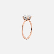  The Solitaire Maia Round Moissanite Ring 18k Rose Gold 002