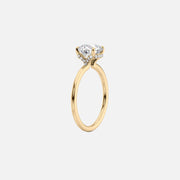  The Solitaire Margot Pear Moissanite Ring 14k Yellow Gold 002