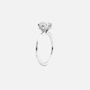  The Solitaire Margot Pear Moissanite Ring 18k White Gold 002