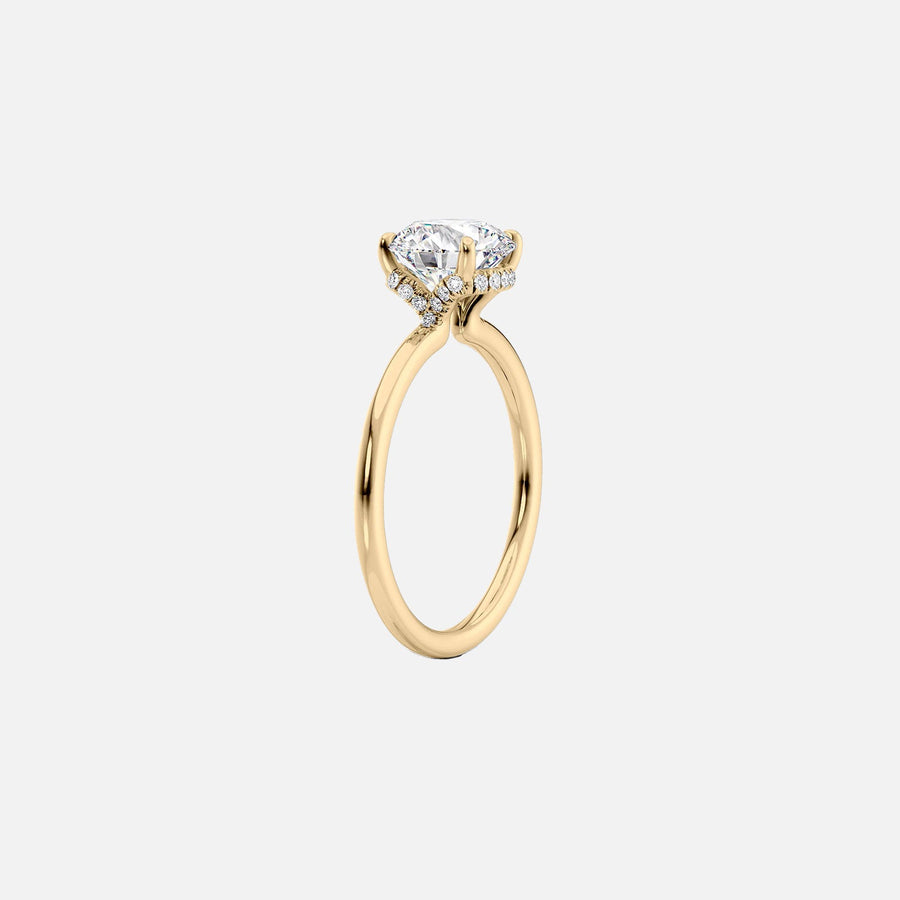  The Solitaire Margot Pear Moissanite Ring 18k Yellow Gold 002