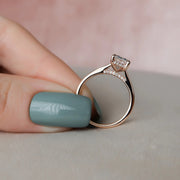  The Solitaire Natalie Emerald Moissanite Ring 18k Rose Gold 005 Final