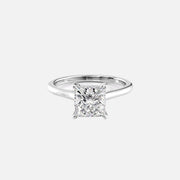  The Solitaire Natalie Princess Lab Diamond Ring 14k White Gold 001