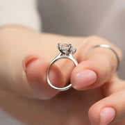  The Solitaire Natalie Princess Lab Diamond Ring 18k White Gold 003