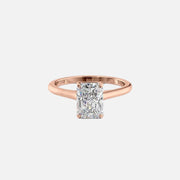  The Solitaire Natalie Radiant Lab Diamond Ring 18k Rose Gold 001