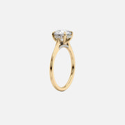  The Solitaire Natalie Round Moissanite Ring 14k Yellow Gold 002