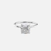  The Solitaire Nelly Cushion Lab Diamond Ring 14k White Gold 001