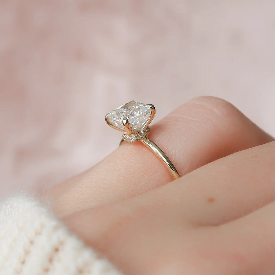  The Solitaire Nelly Cushion Lab Diamond Ring 14k Yellow Gold 004 Final