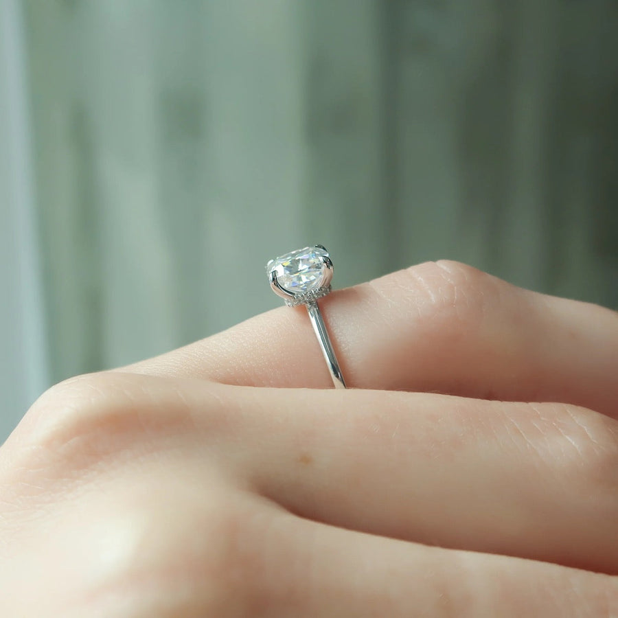  The Solitaire Nelly Cushion Lab Diamond Ring 18k White Gold 004 Final