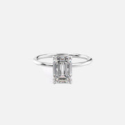  The Solitaire Nelly Emerald Lab Diamond Ring 14k White Gold 001