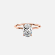  The Solitaire Nelly Oval Lab Diamond Ring 18k Rose Gold 001