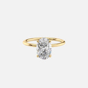  The Solitaire Nelly Oval Lab Diamond Ring 18k Yellow Gold 001