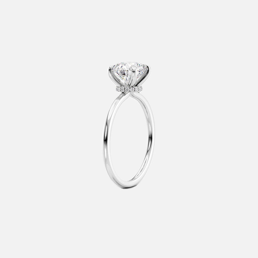  The Solitaire Nelly Princess Lab Diamond Ring 14k White Gold 002