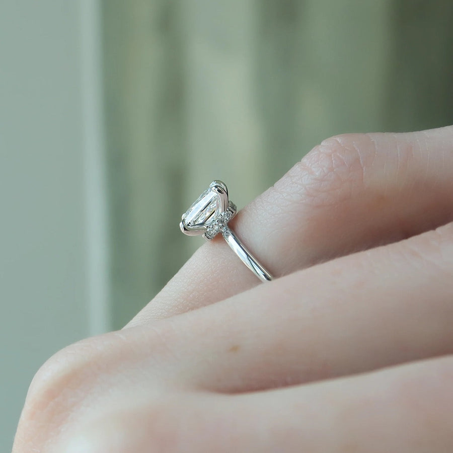  The Solitaire Nelly Princess Lab Diamond Ring 14k White Gold 004