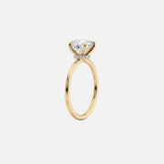  The Solitaire Nelly Princess Lab Diamond Ring 14k Yellow Gold 002
