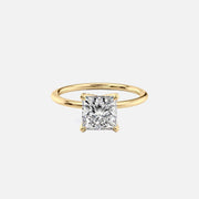  The Solitaire Nelly Princess Lab Diamond Ring 18k Yellow Gold 001