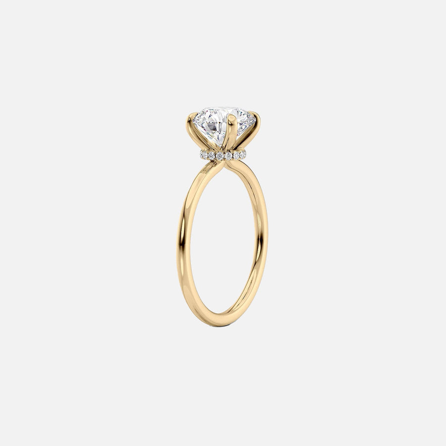  The Solitaire Nelly Princess Lab Diamond Ring 18k Yellow Gold 002