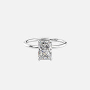  The Solitaire Nelly Radiant Lab Diamond Ring 14k White Gold 001
