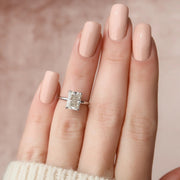  The Solitaire Nelly Radiant Lab Diamond Ring 14k White Gold 003