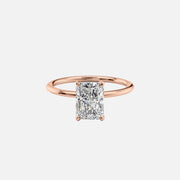  The Solitaire Nelly Radiant Lab Diamond Ring 18k Rose Gold 001
