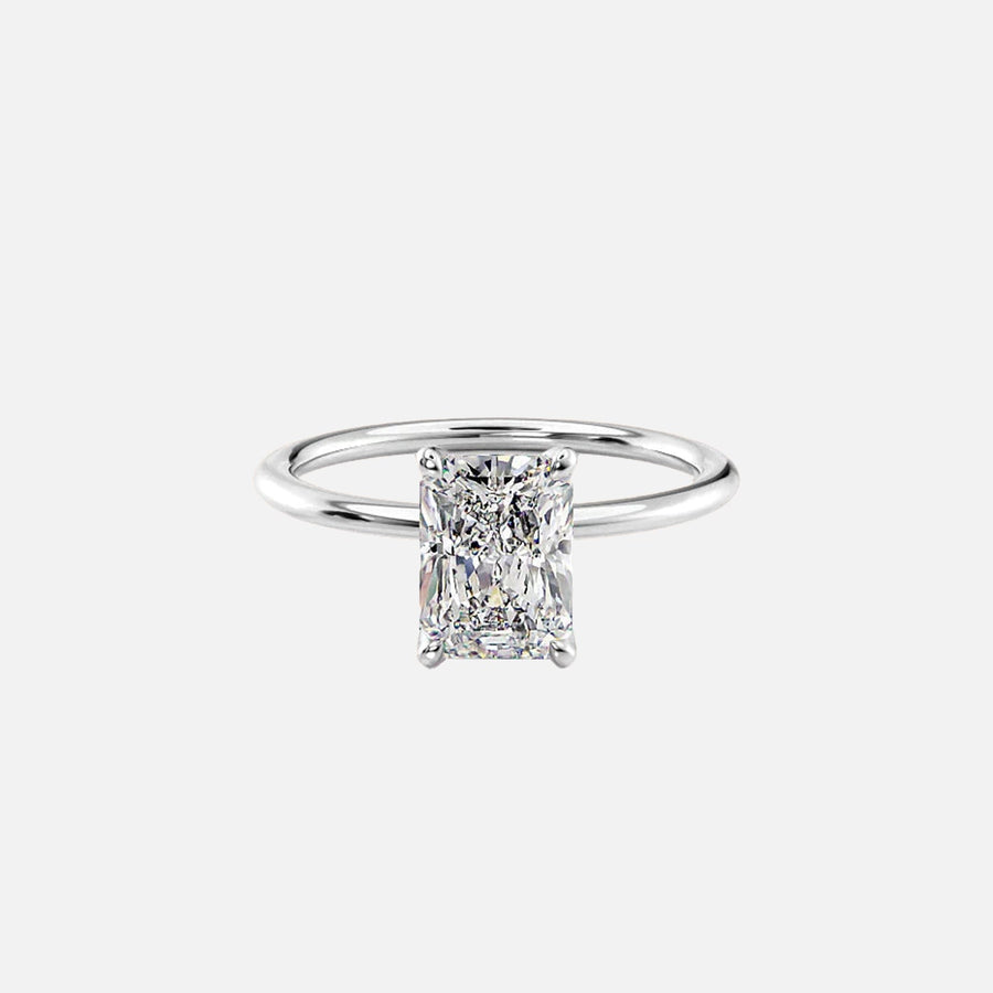  The Solitaire Nelly Radiant Lab Diamond Ring 18k White Gold 001