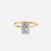  The Solitaire Nelly Radiant Lab Diamond Ring 18k Yellow Gold 001