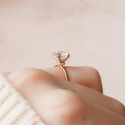  The Solitaire Nelly Round Lab Diamond Ring 14k Rose Gold 003