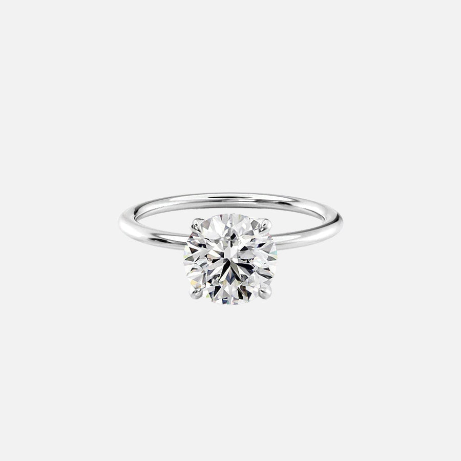  The Solitaire Nelly Round Lab Diamond Ring 14k White Gold 001